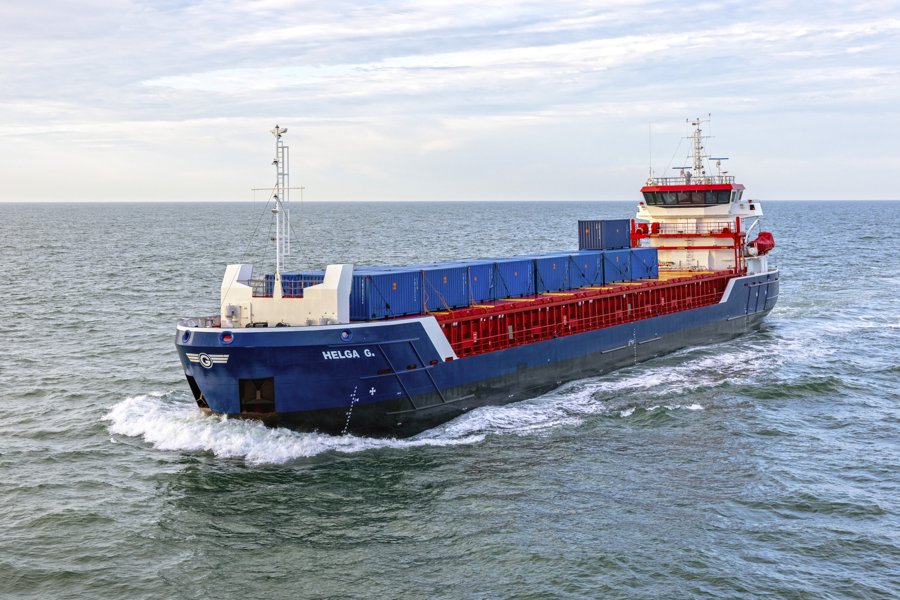 Newbuild HELDA G. Seen in North Sea for Grimsby