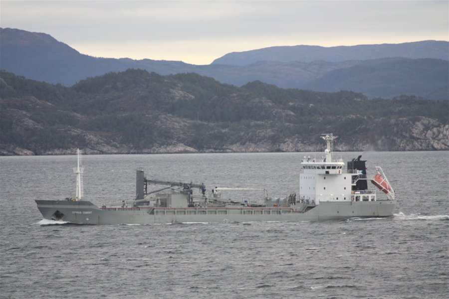 Currently anchored off Banff: CYPRUS CEMENT