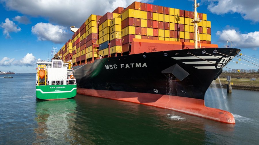 East Map: Currently inbound for Felixstowe: MSC FATMA