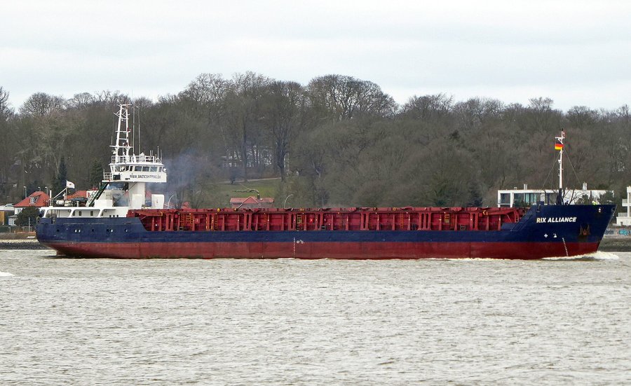 East Map: Currently leaving Hakskov for Hull: RIX ALLIANCE