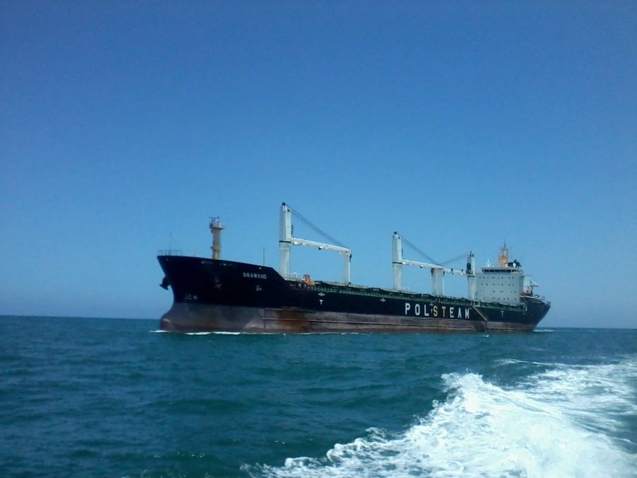 Inbound in Irish Sea for Greenore: Polsteam's DRAWSKO