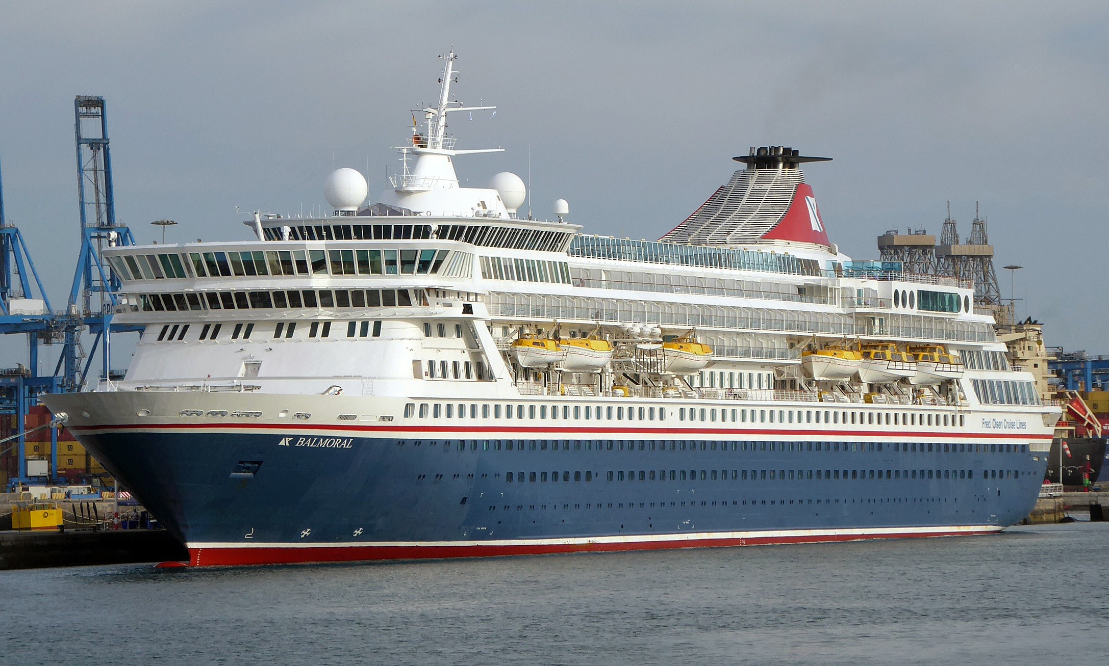 BALMORAL transiting Berwick Coast on the Scottish East Coast  