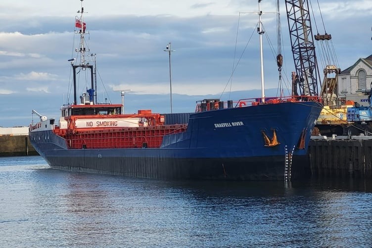 SNAEFELL RIVER transiting North Channel South Gate on the Scottish West Coast  