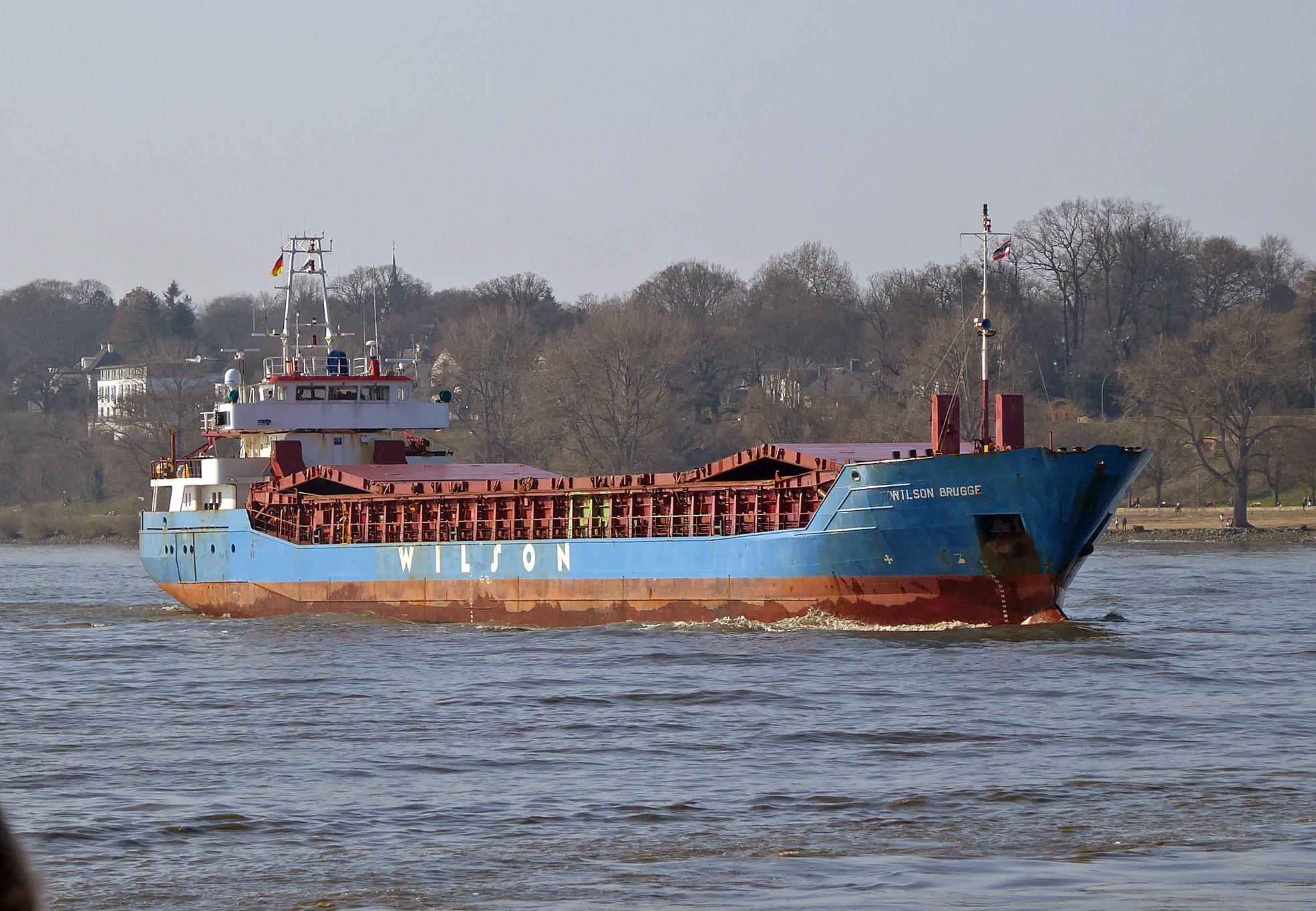 Transit: WILSON BRUGGE        entering English South Coast at The Dover Strait