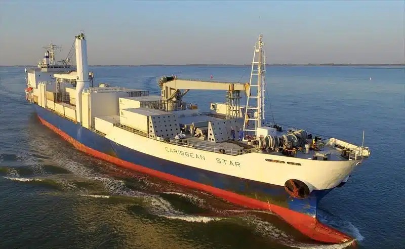 Transit: CARIBBEAN STAR       entering English South Coast at The Dover Strait
