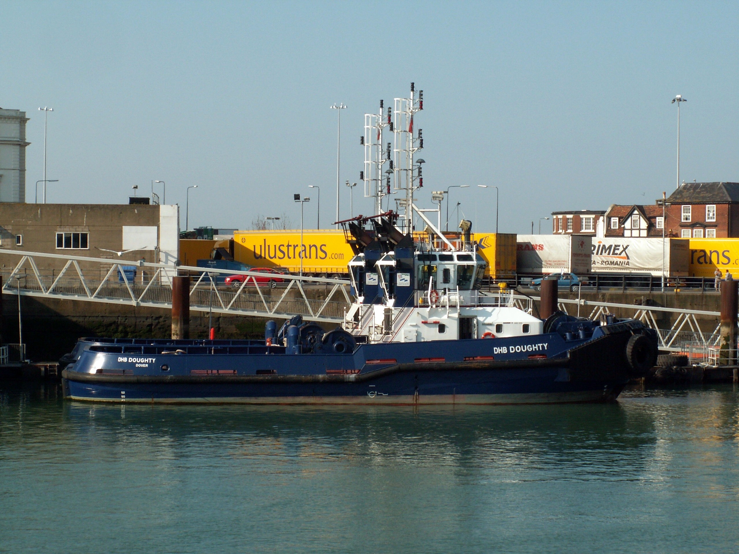Transit: DHB DOUGHTY          entering English South Coast at The Dover Strait