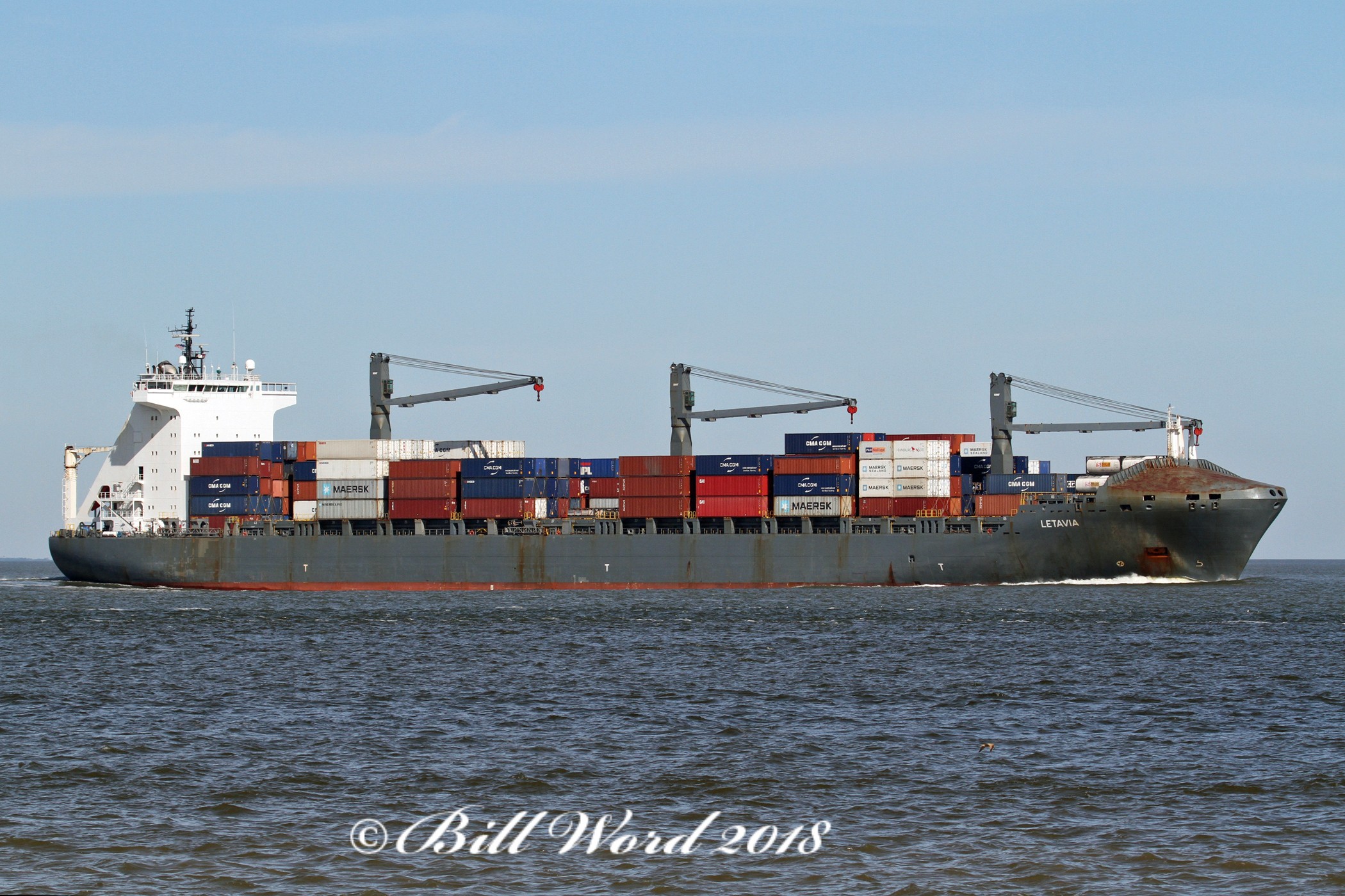 Transit: CMA CGM PARANAGUA    entering English South Coast at The Dover Strait