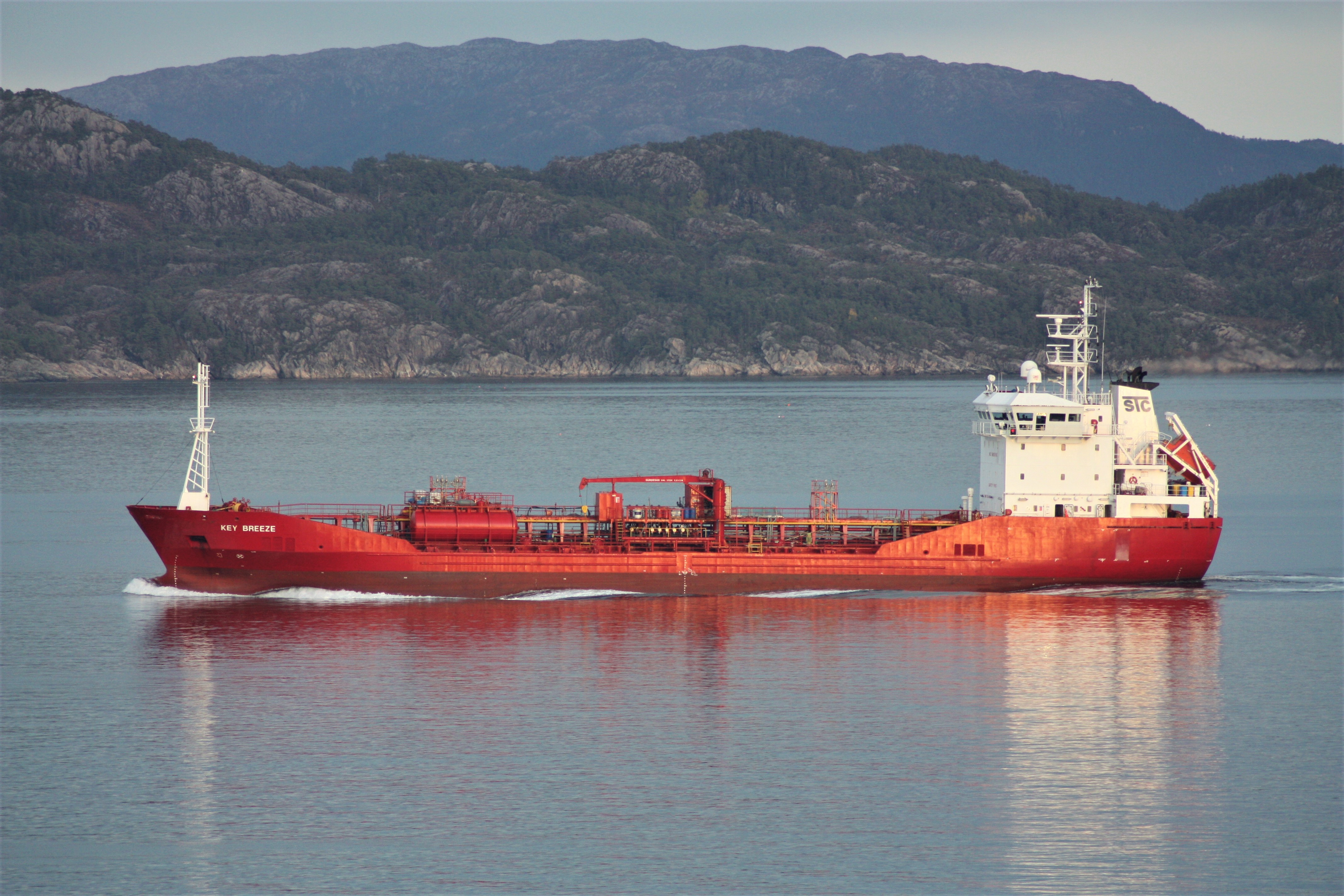 KEY BREEZE transiting Aberdeenshire Coast on the Scottish East Coast  