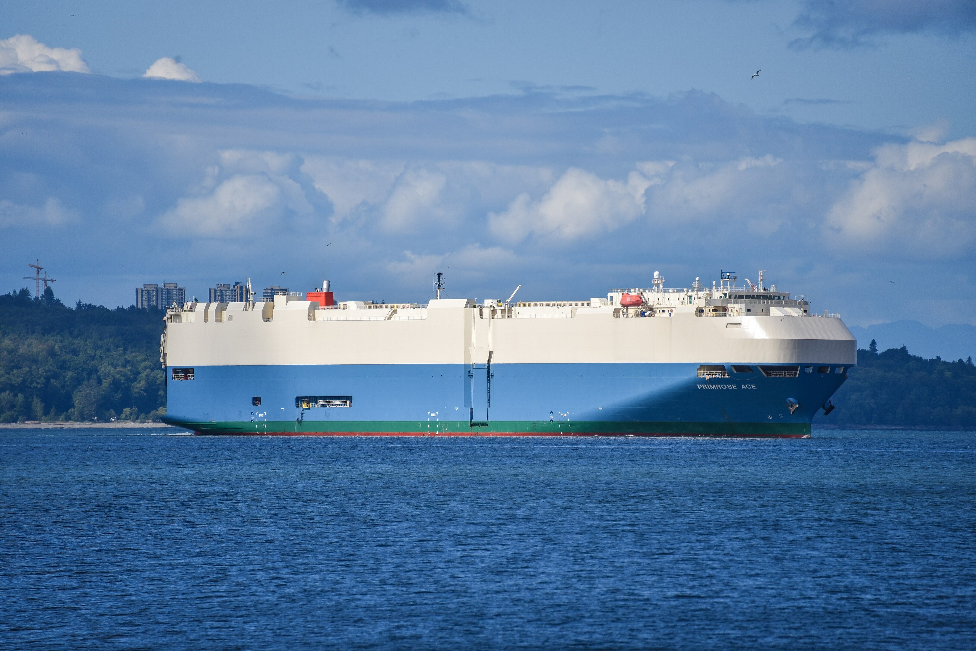 Transit: PRIMROSE ACE         entering English South Coast at The Dover Strait