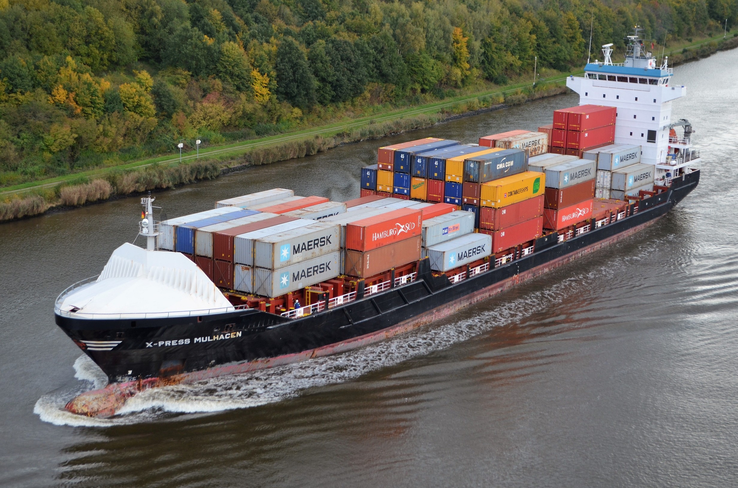 X-PRESS MULHACEN transiting North Channel South Gate on the Scottish West Coast  