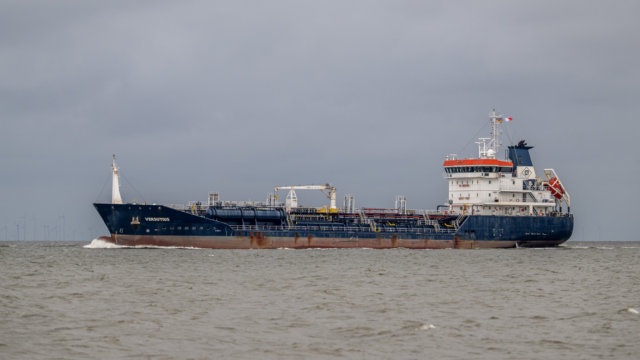Transit: VERSUTIUS entering English South Coast at The Dover Strait