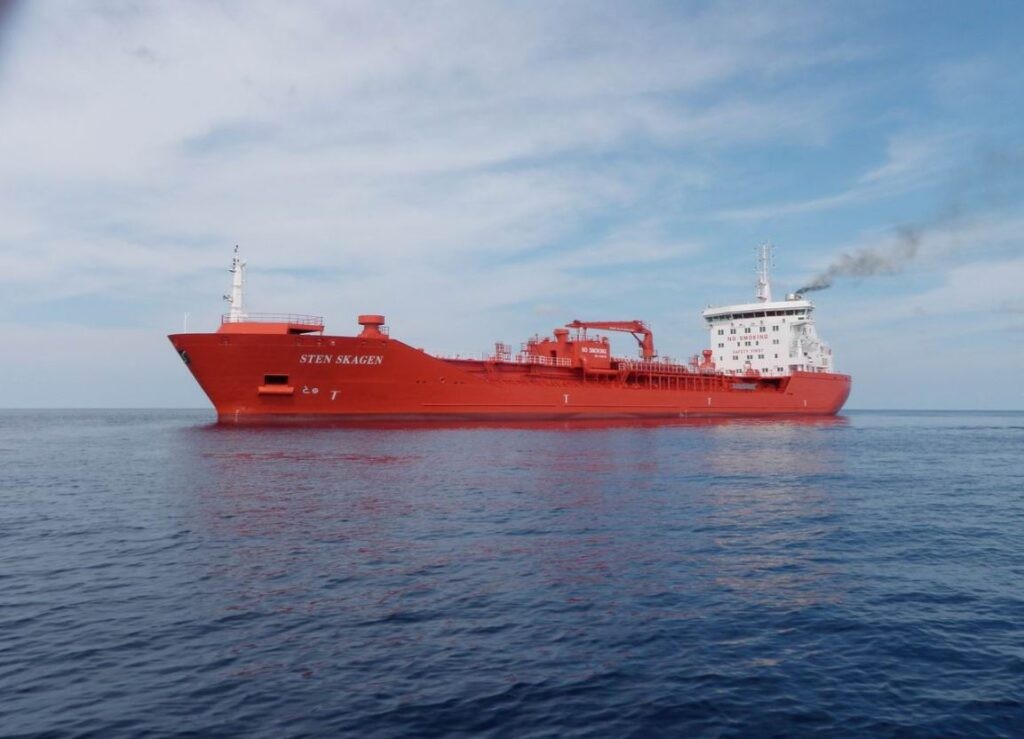 Transit: STEN SKAGEN          entering English South Coast at The Dover Strait