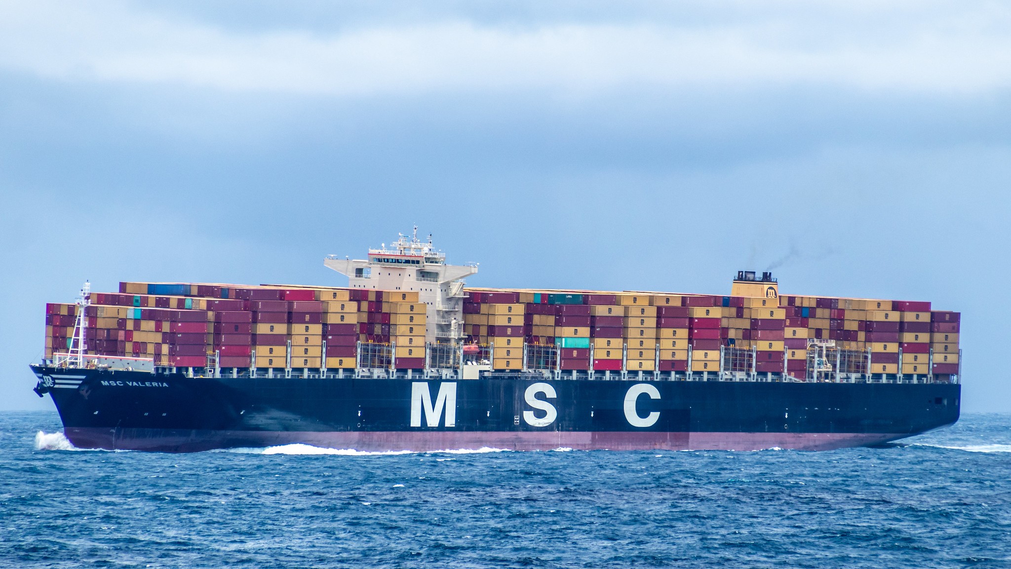 Transit: MSC VALERIA          entering English South Coast at The Dover Strait