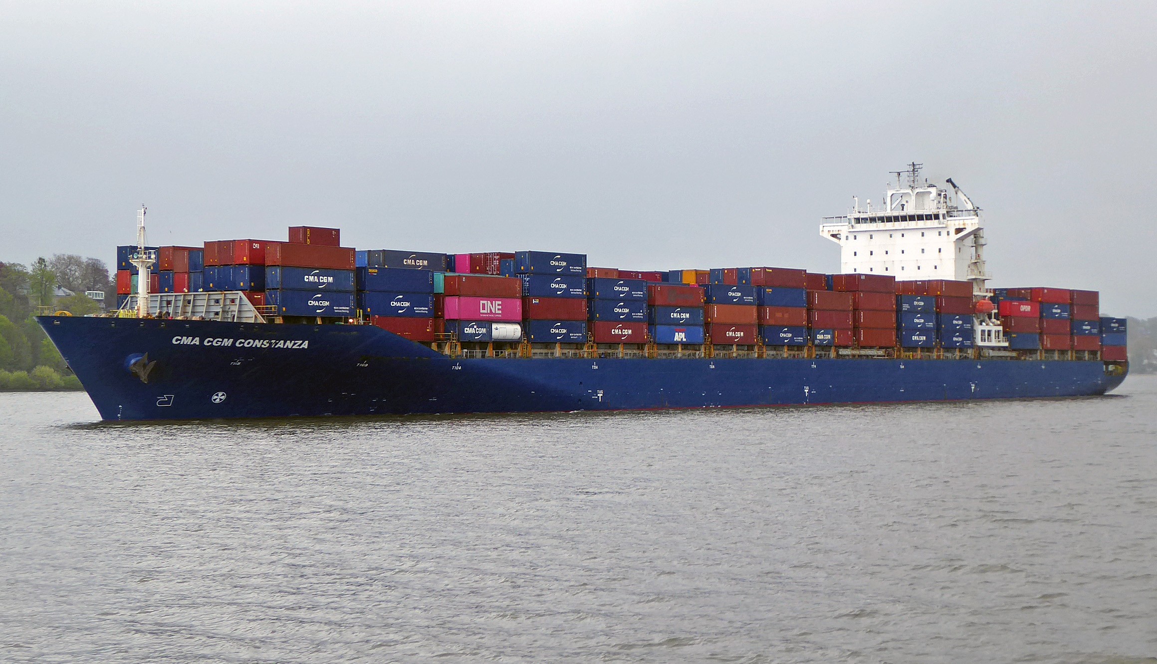  Celtic Sea - CMA CGM CONSTANZA transiting Celtic Sea