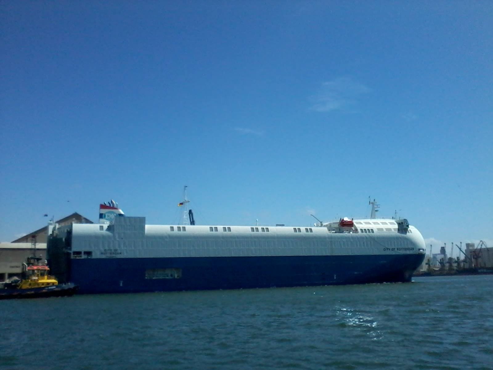 Transit: CITY OF ROTTERDAM    entering English South Coast at The Dover Strait
