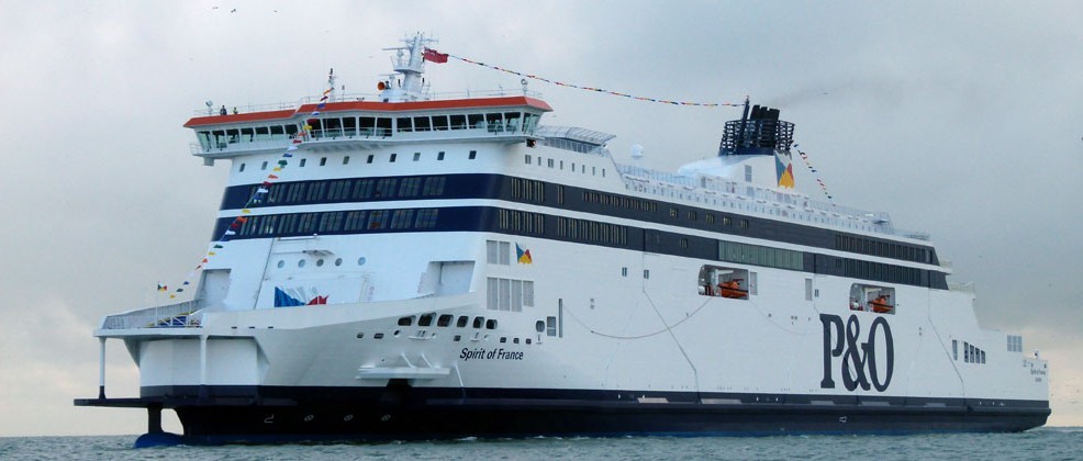 Transit: SPIRIT OF FRANCE     entering English South Coast at The Dover Strait