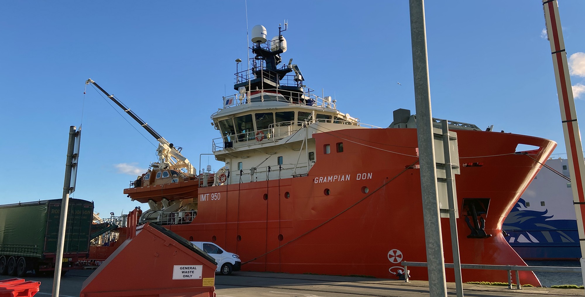 GRAMPIAN DON transiting Aberdeenshire Coast on the Scottish East Coast  