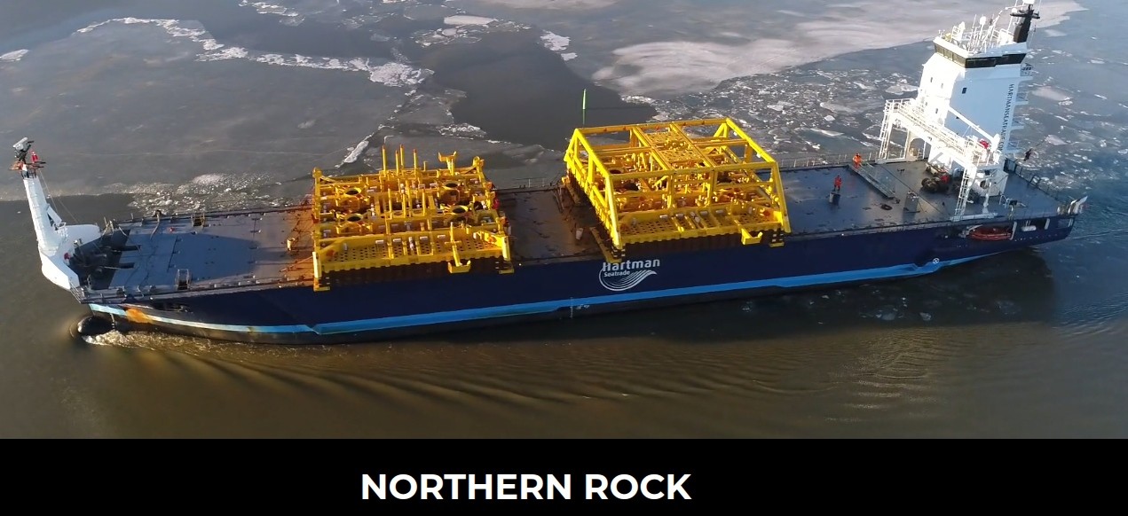 Transit: NORTHERN ROCK entering English South Coast at The Dover Strait