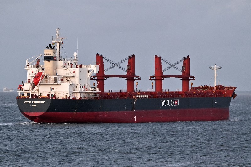 Transit: WECO KAROLINE        entering English South Coast at The Dover Strait