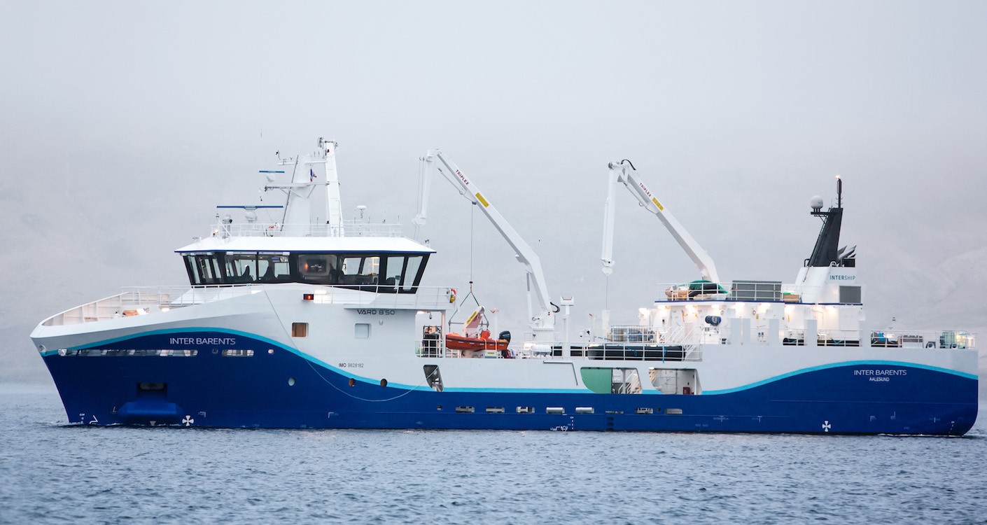 INTER BARENTS transiting Dornoch Firth To Pentland Firth on the the coastal sector  