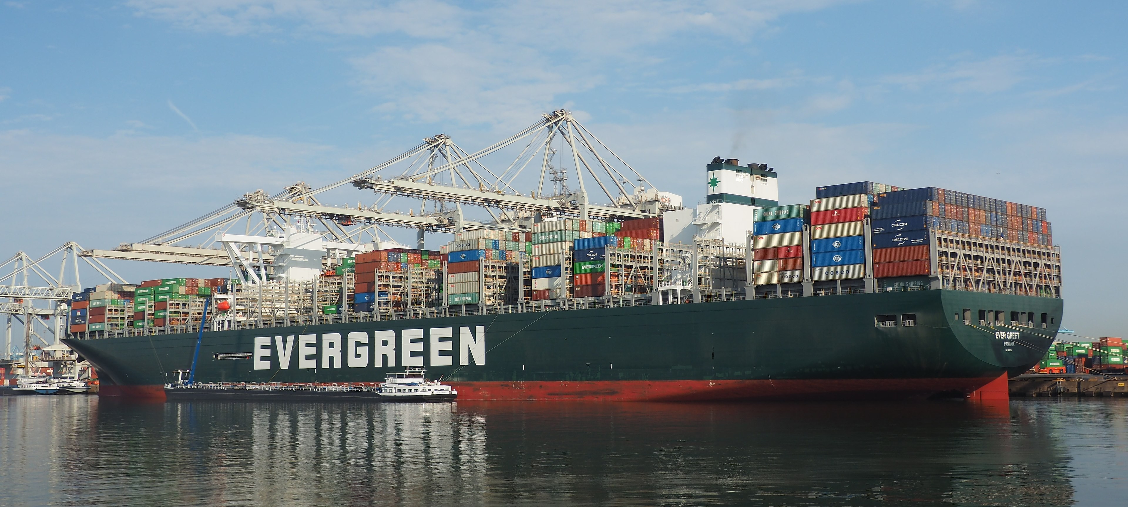 Transit: EVER GREET           entering English South Coast at The Dover Strait