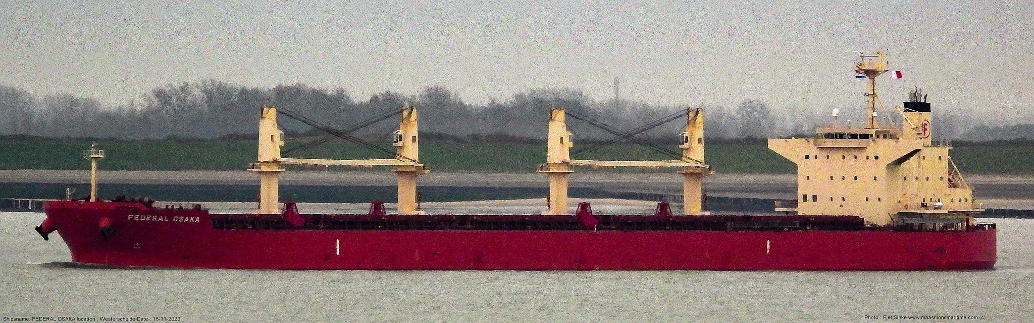 Transit: FEDERAL OSAKA        entering English South Coast at The Dover Strait