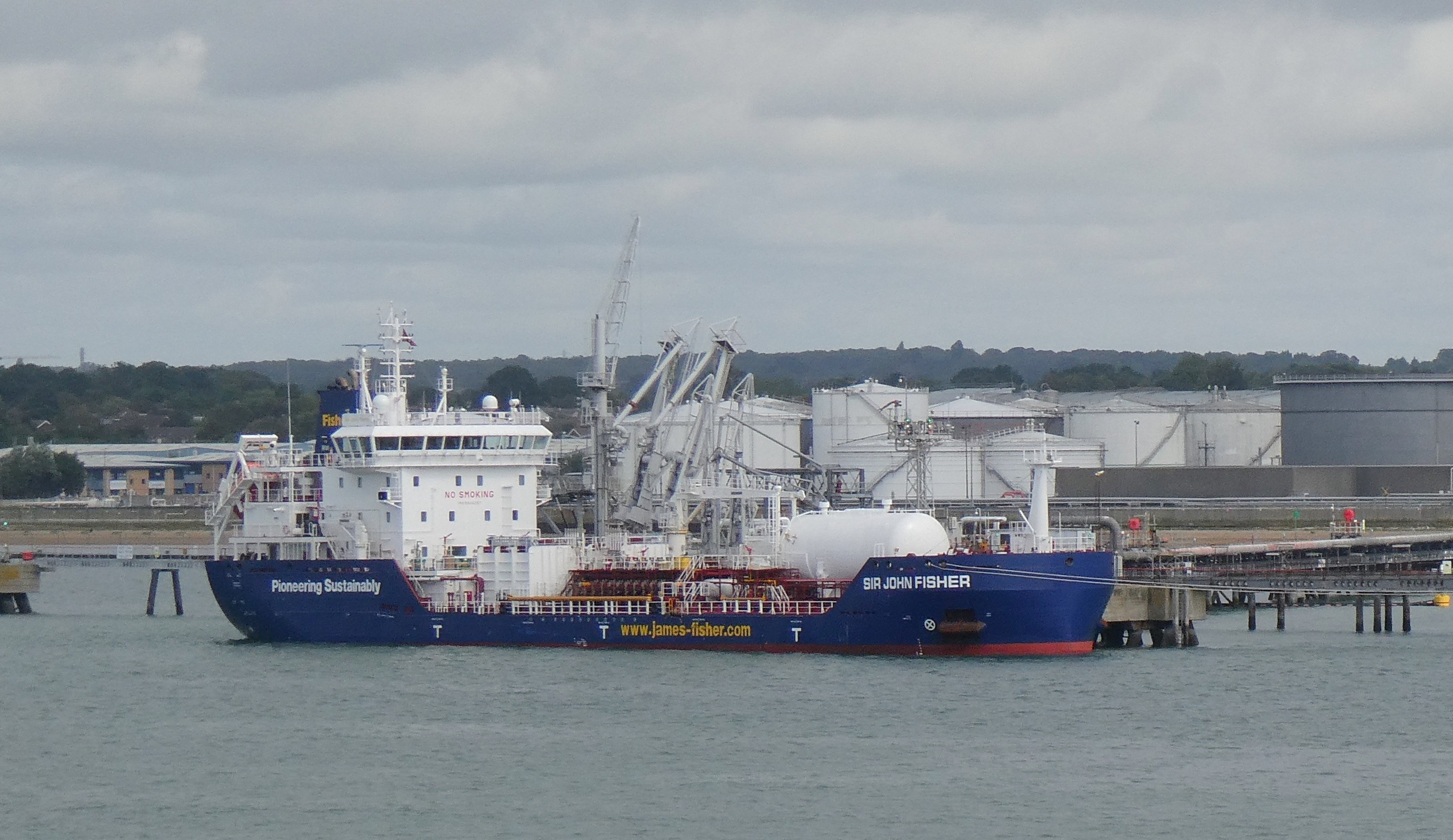 SIR JOHN FISHER transiting Berwick Coast on the Scottish East Coast  