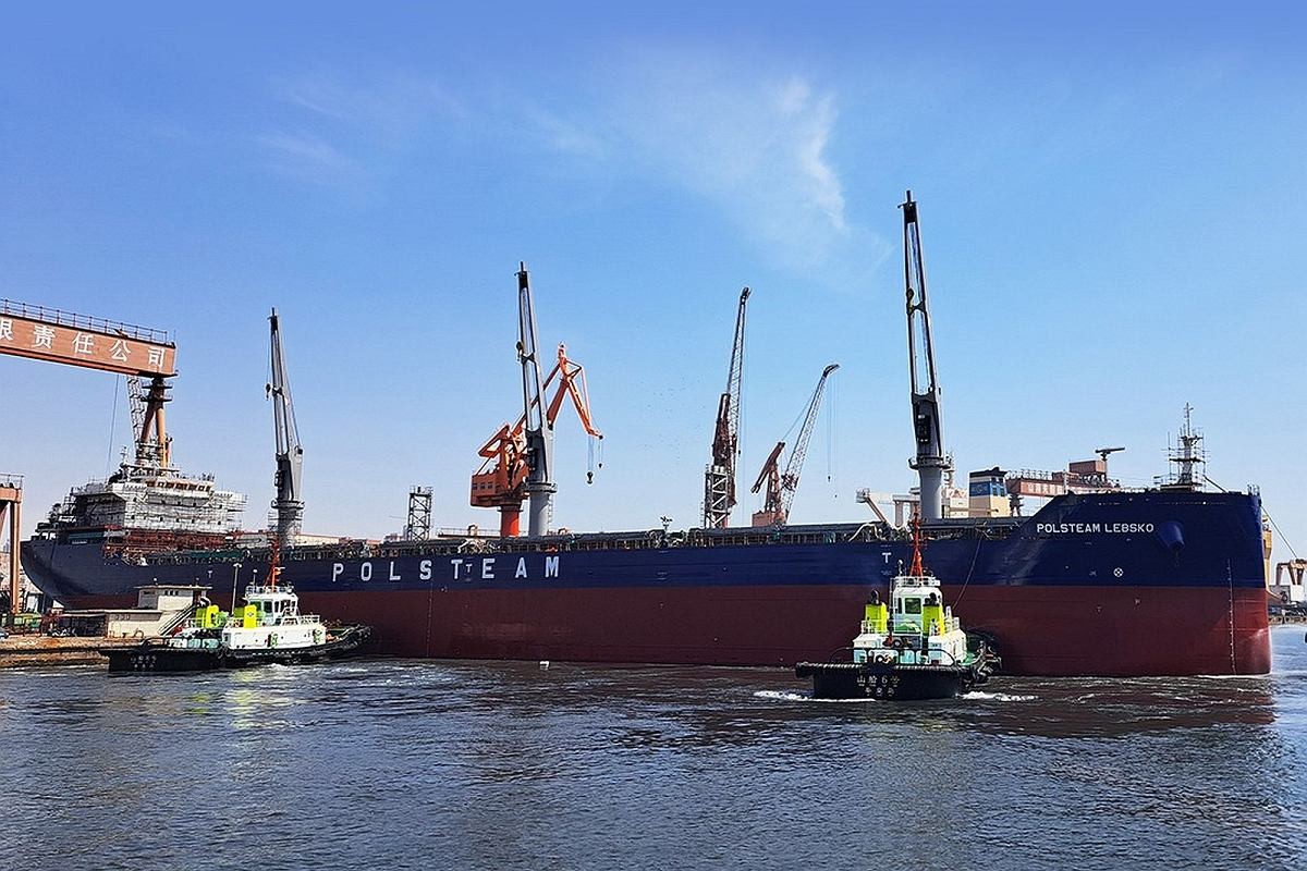 POLSTEAM LEBSKO      transiting North Channel at Belfast on the Scottish West Coast  