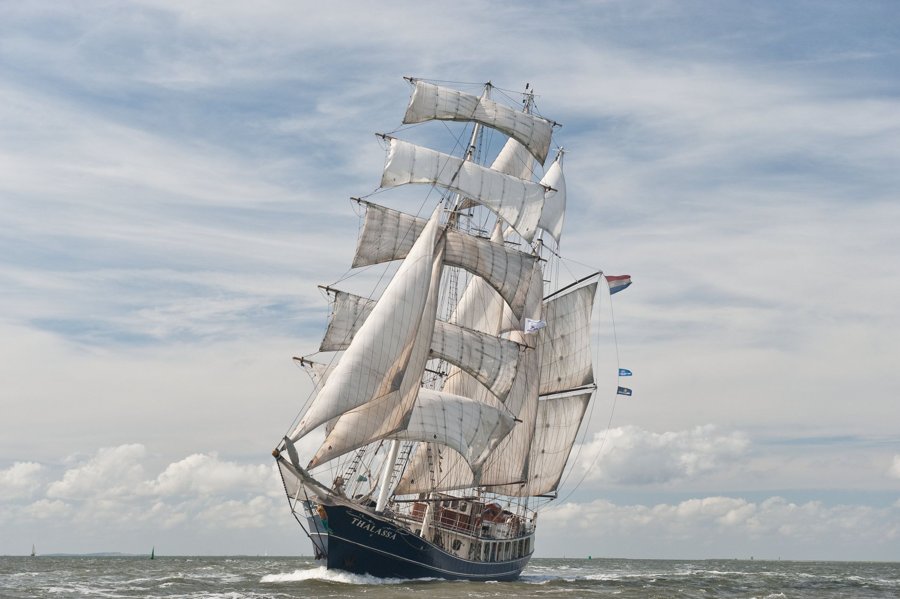 Photograph of the Passenger Sailing Ship: THALASSA             (IMO: 8101276). Documented in UK and Regional Shipping Movements.