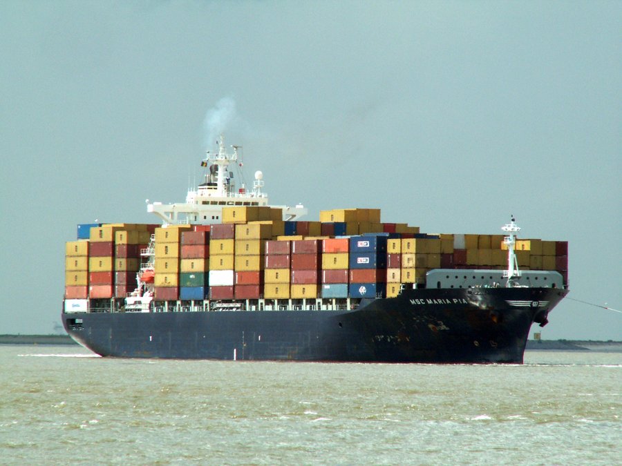  Irish Sea - MSC MARIA PIA transiting Irish Sea off Wales