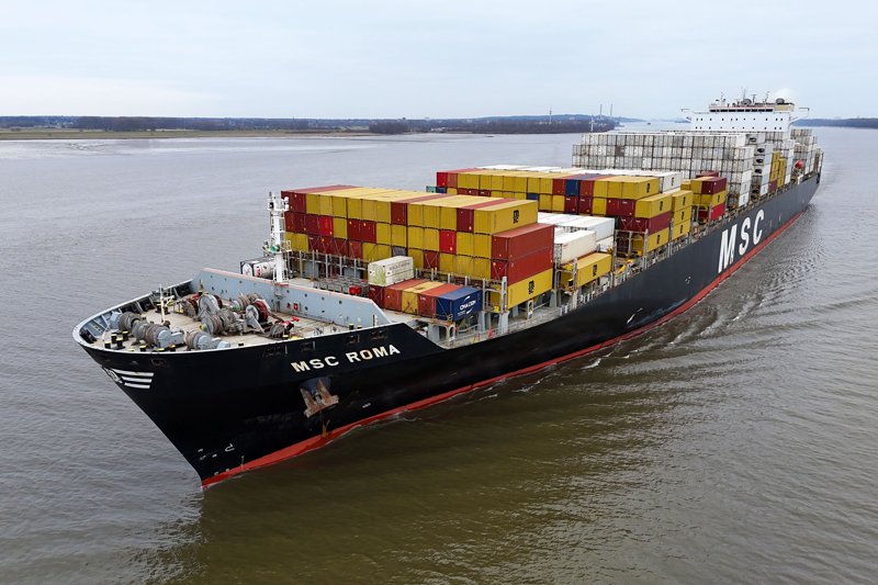 Transit: MSC ROMA             entering English South Coast at The Dover Strait