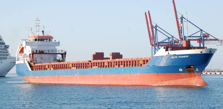  Irish Sea - CELTIC PIONEER       transiting Irish Sea off Wales