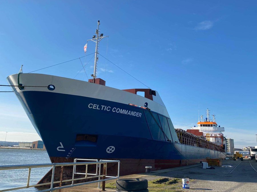 CELTIC COMMANDER     transiting Berwick Coast on the Scottish East Coast  