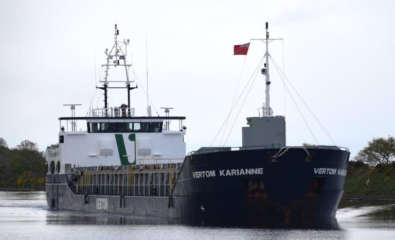 Photograph of the General Cargo Ship: VERTOM KARIANNE      (IMO: 9313759). Documented in UK and Regional Shipping Movements.