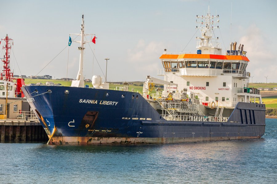 SARNIA LIBERTY transiting Aberdeenshire Coast on the Scottish East Coast  