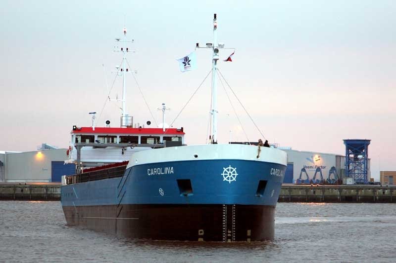 Transit: CAROLINA             entering English South Coast at The Dover Strait
