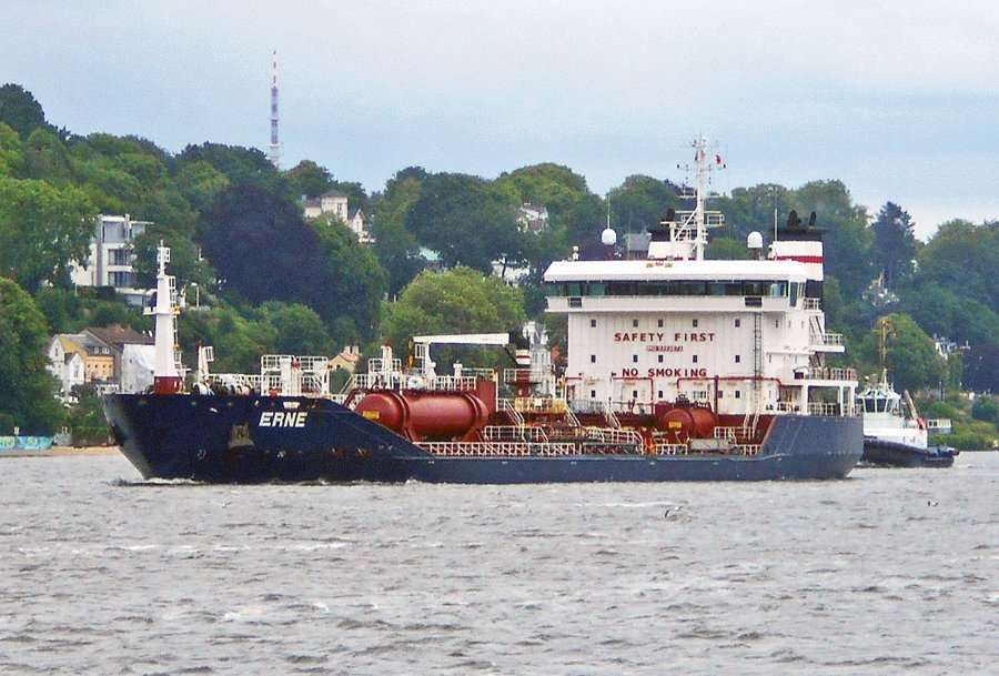 Photograph of the Chemical / Oil Products Tanker: ERNE                 (IMO: 9393072). Documented in UK and Regional Shipping Movements.