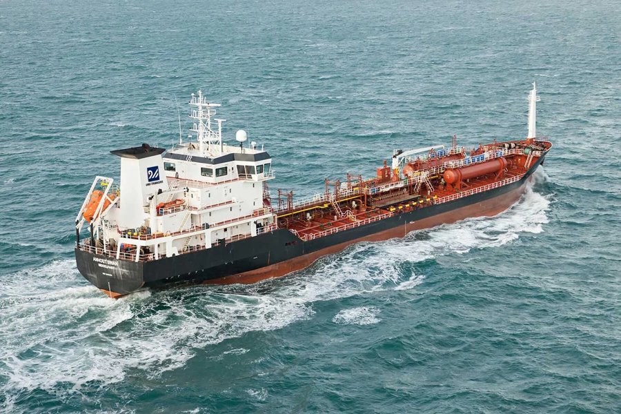 Photograph of the Chemical/Oil Products Tanker: ANHOUT SWAN          (IMO: 9401300). Documented in UK and Regional Shipping Movements.