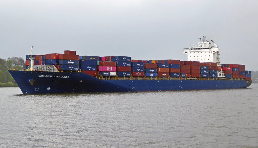  Celtic Sea - CMA CGM CONSTANZA transiting Celtic Sea