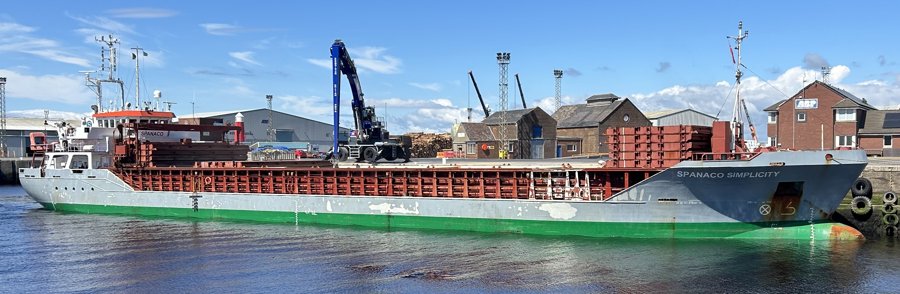 Transit: SPANACO SIMPLICITY   entering Scottish West Coast at North Channel South Gate