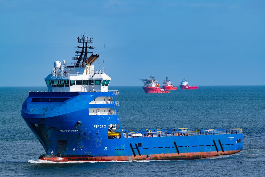 REM SUPPLIER transiting Aberdeenshire Coast on the Scottish East Coast  