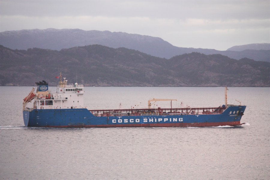 Transit: AN HAI WAN           entering English South Coast at The Dover Strait