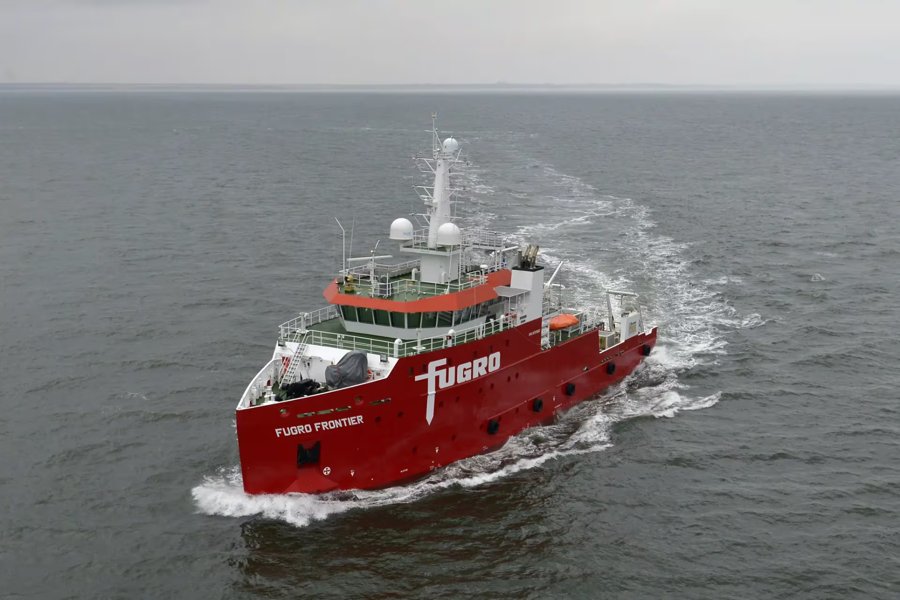 FUGRO FRONTIER transiting Aberdeen to Forth Coast Gate on the Scottish East Coast  