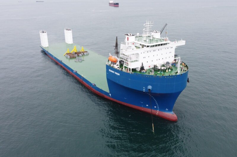 Transit: SEAWAY SWAN          entering English South Coast at The Dover Strait