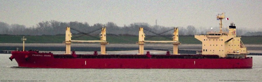 Transit: FEDERAL OSAKA        entering English South Coast at The Dover Strait