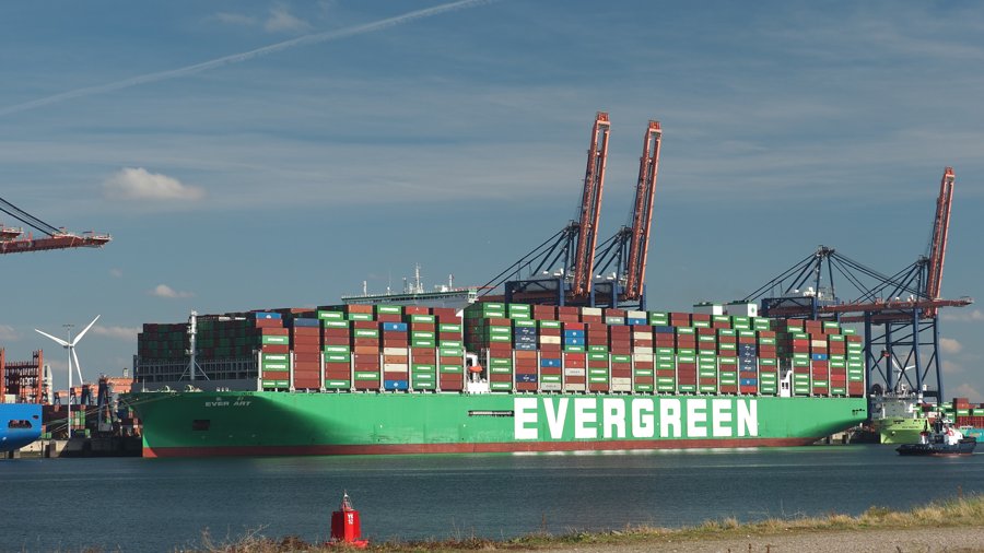 Photograph of the Container Ship (A-Class ULCS): EVER ART             (IMO: 9893943). Documented in UK and Regional Shipping Movements.