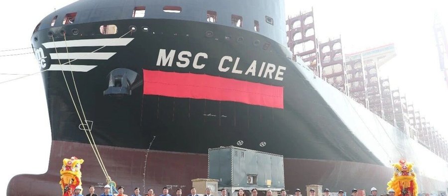 Transit: MSC CLAIRE           entering English South Coast at The Dover Strait