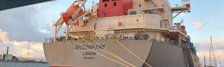 Transit: BROOMPARK            entering English South Coast at The Dover Strait